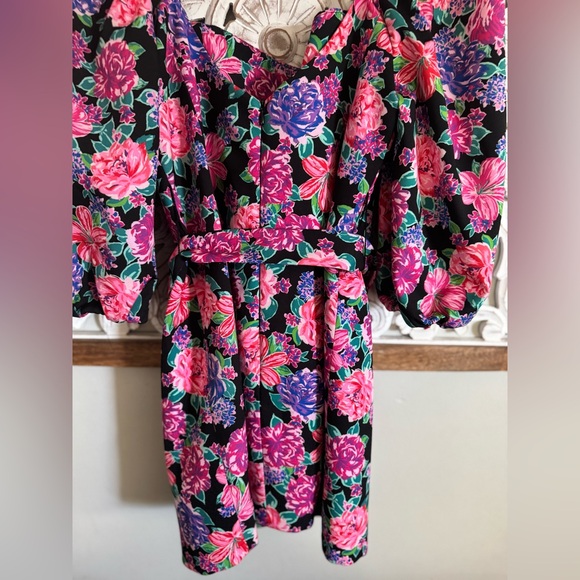 BLOGGERS FAVE NWOT ZARA Purple Pink Sheath Dress with Puff Sleeves - Picture 16 of 16